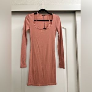 NWT Morow Rib Twofer Long Sleeve Dress